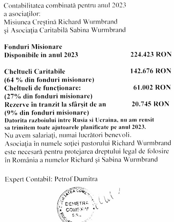 Declaratie Contabilitate
2023 Bilant 2021